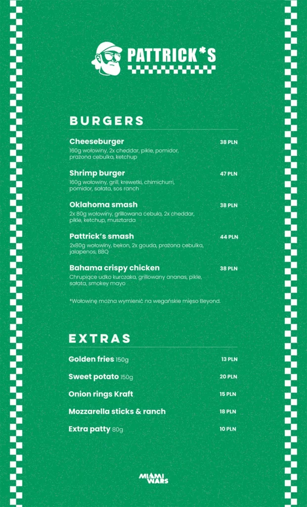 MENU PATTRICK'S